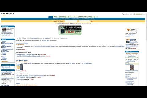 Amazon website 2003